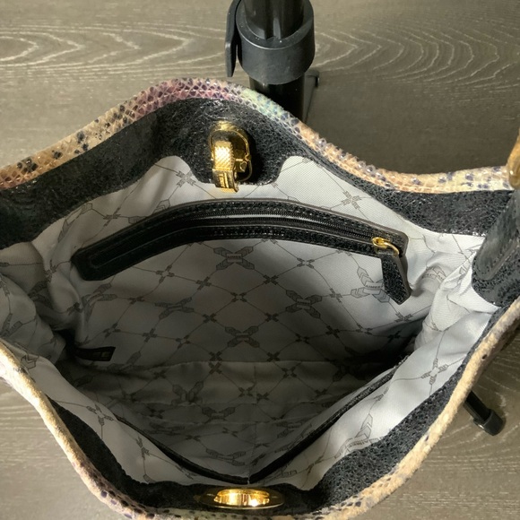 Aimee Kestenberg Multi Snakeskin Leather Crossbody Handbag. Size M - Picture 6 of 9